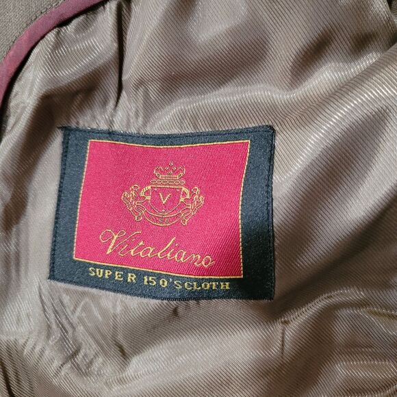 Vitaliano super 150s cloth 42S / 36W mens 2 piece matching suit jacket and pants - Picture 6 of 10